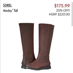 Sorel ainsley tall in cattail color size 7.5